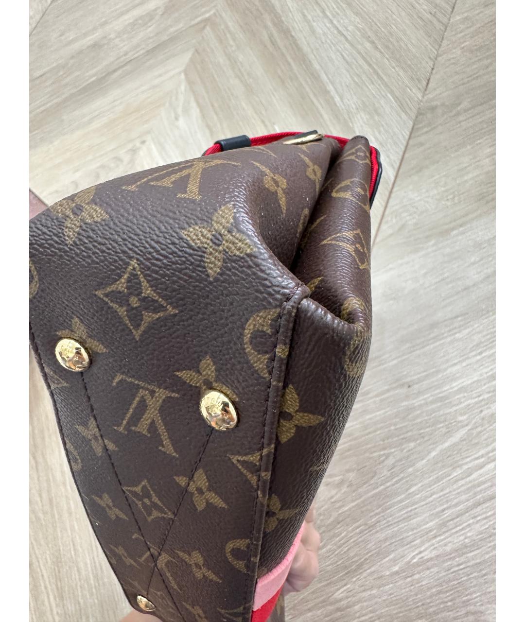 LOUIS VUITTON Коричневая кожаная сумка через плечо, фото 8