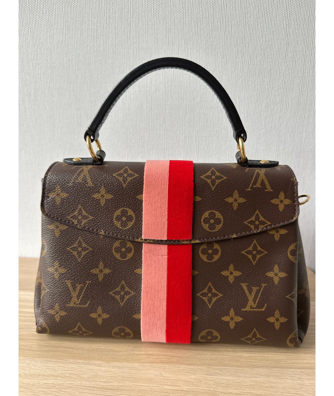 LOUIS VUITTON Коричневая кожаная сумка через плечо, фото 3