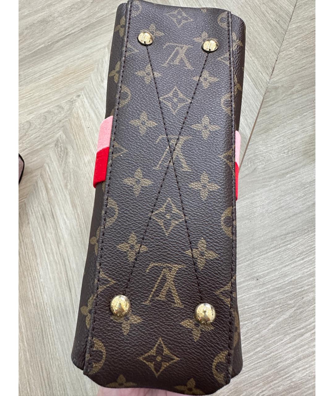 LOUIS VUITTON Коричневая кожаная сумка через плечо, фото 6