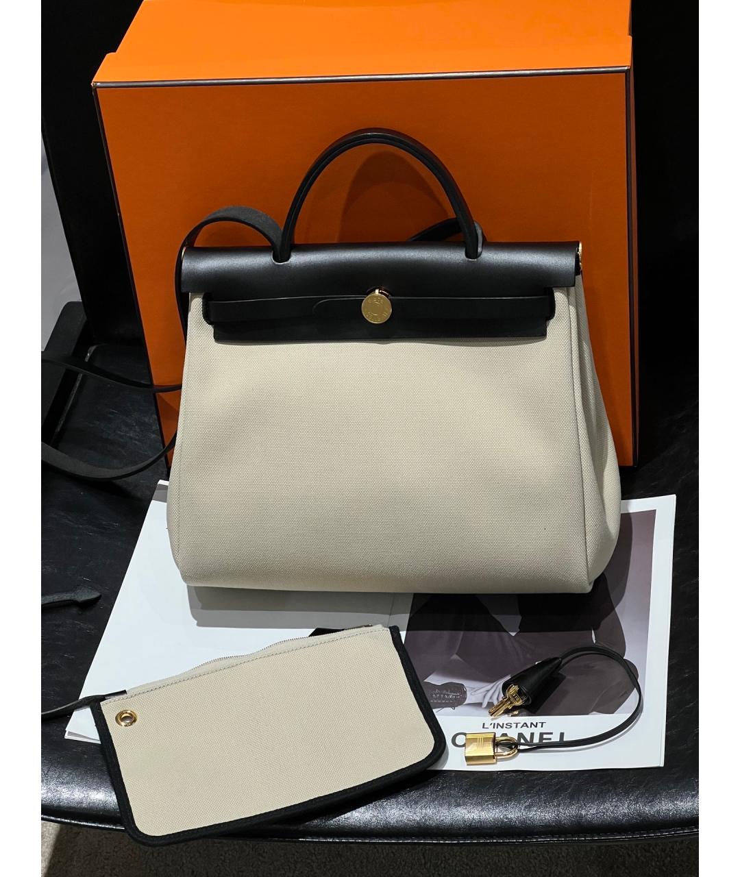 HERMES Серая тканевая сумка через плечо, фото 9