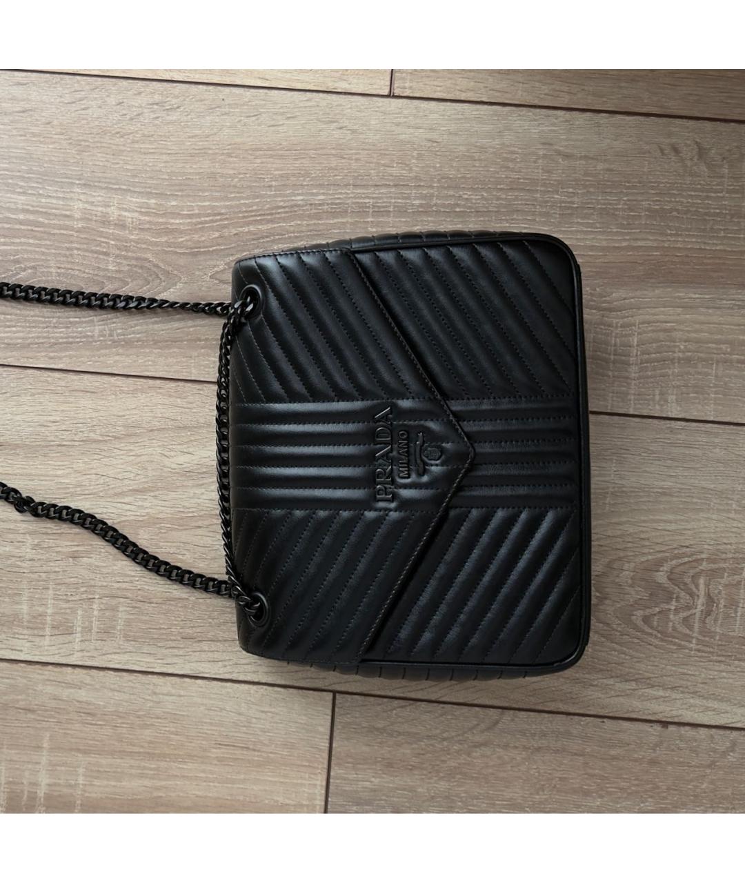 PRADA Черная кожаная сумка через плечо, фото 2