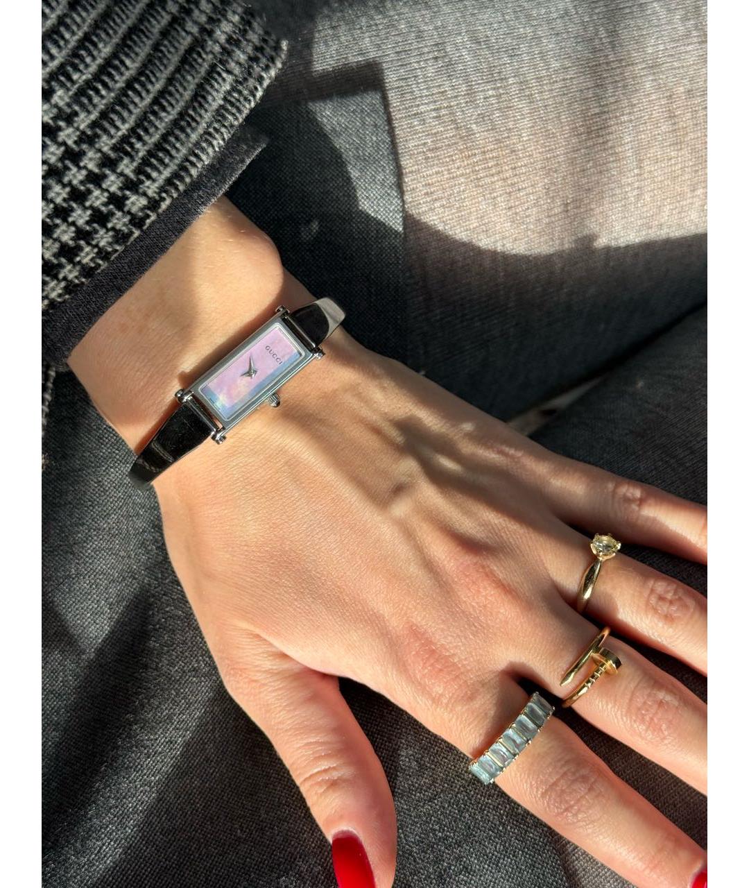 GUCCI Серебряные стальные часы, фото 4