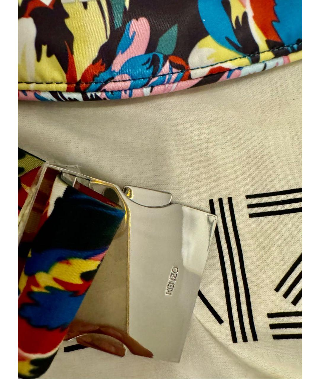 KENZO Голубая тканевая поясная сумка, фото 4