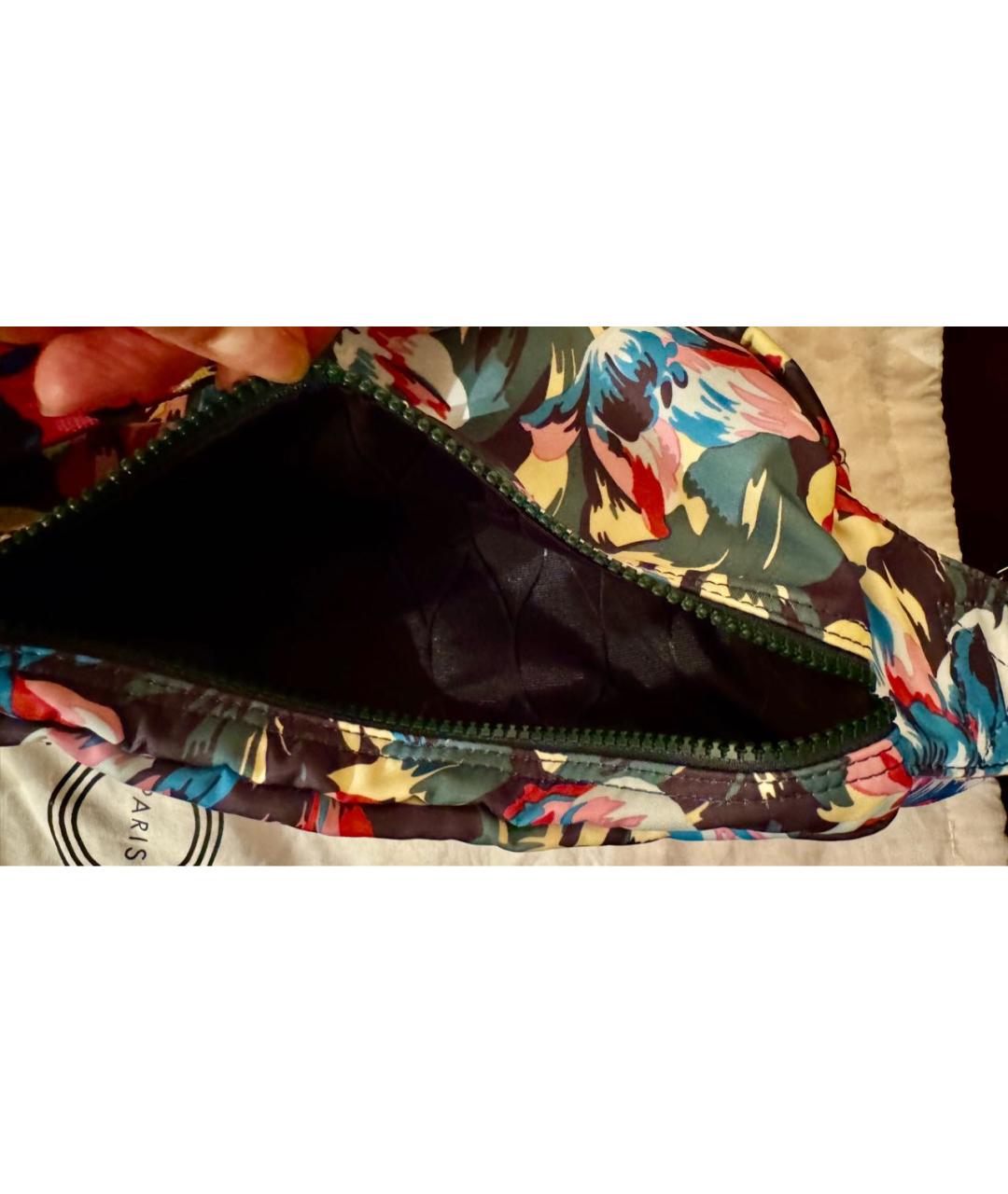 KENZO Голубая тканевая поясная сумка, фото 5