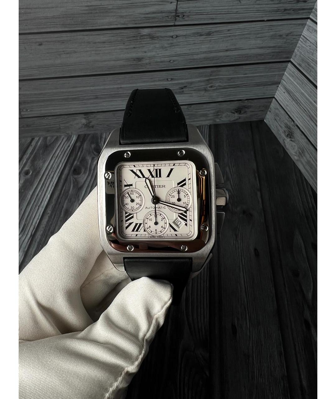 CARTIER Белые металлические часы, фото 2