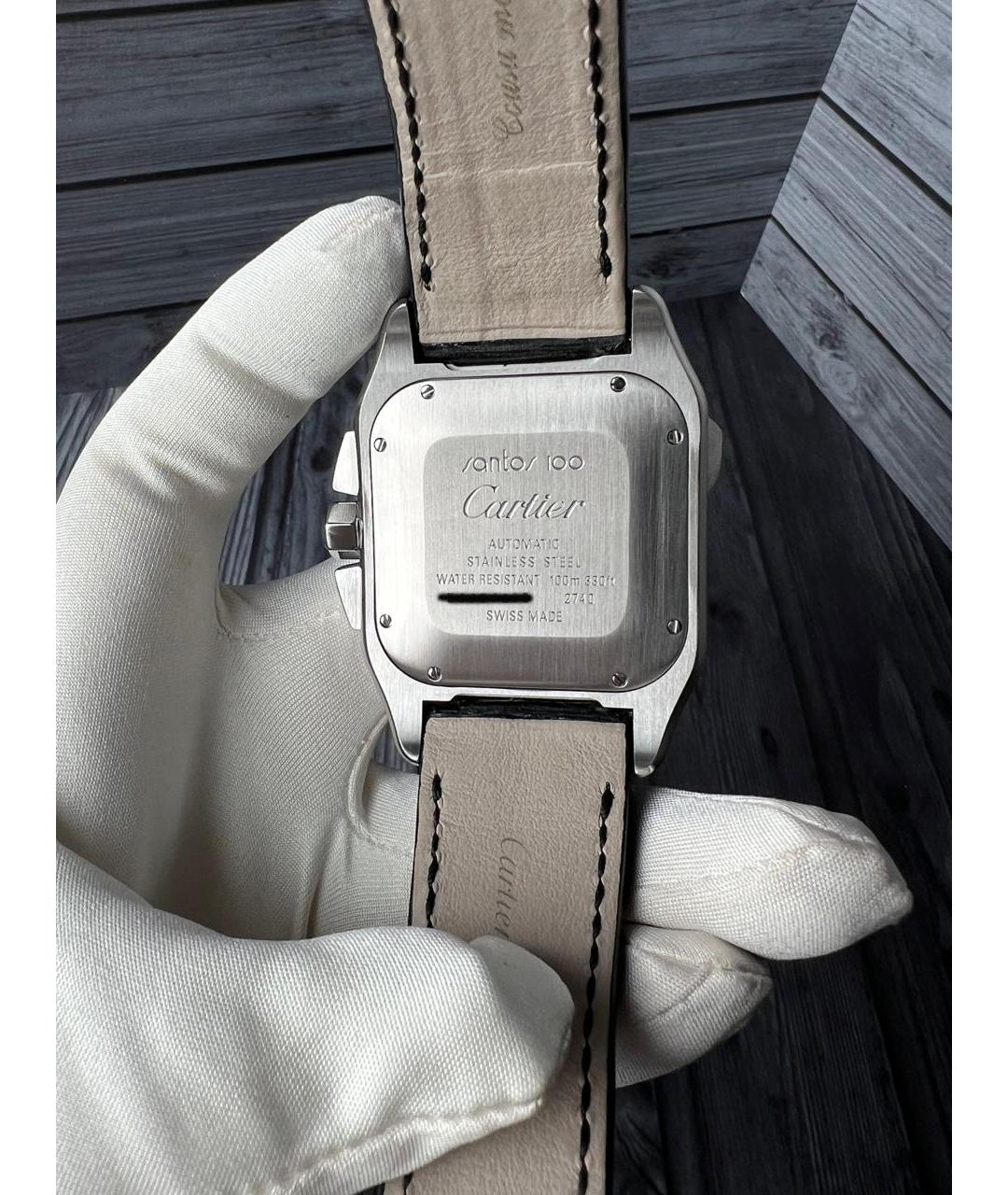 CARTIER Белые металлические часы, фото 5