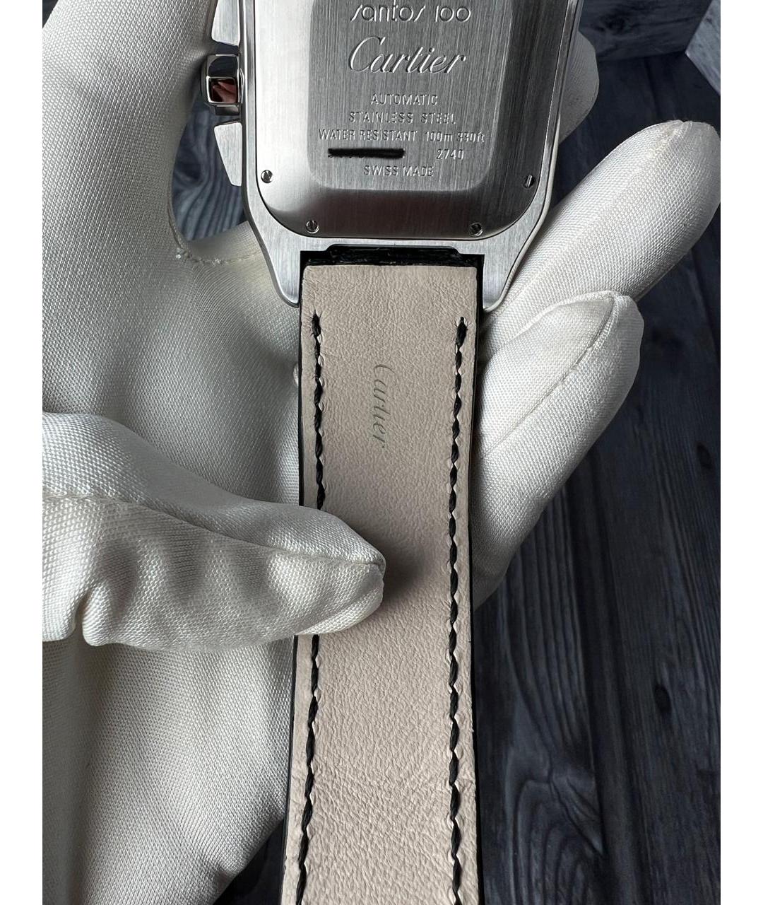 CARTIER Белые металлические часы, фото 6
