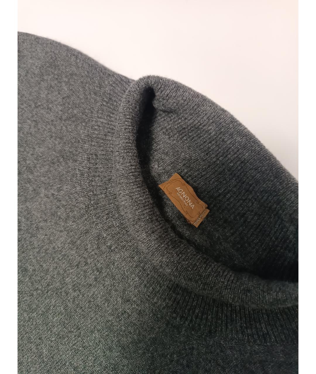 AGNONA Серая шерстяная водолазка, фото 3