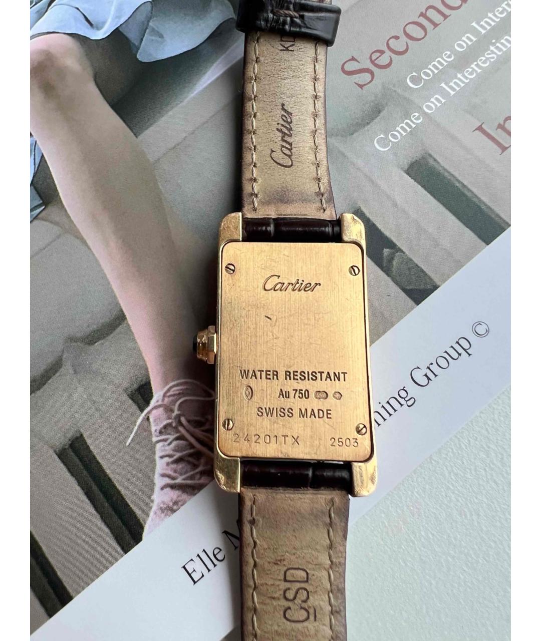 CARTIER Белые металлические часы, фото 3