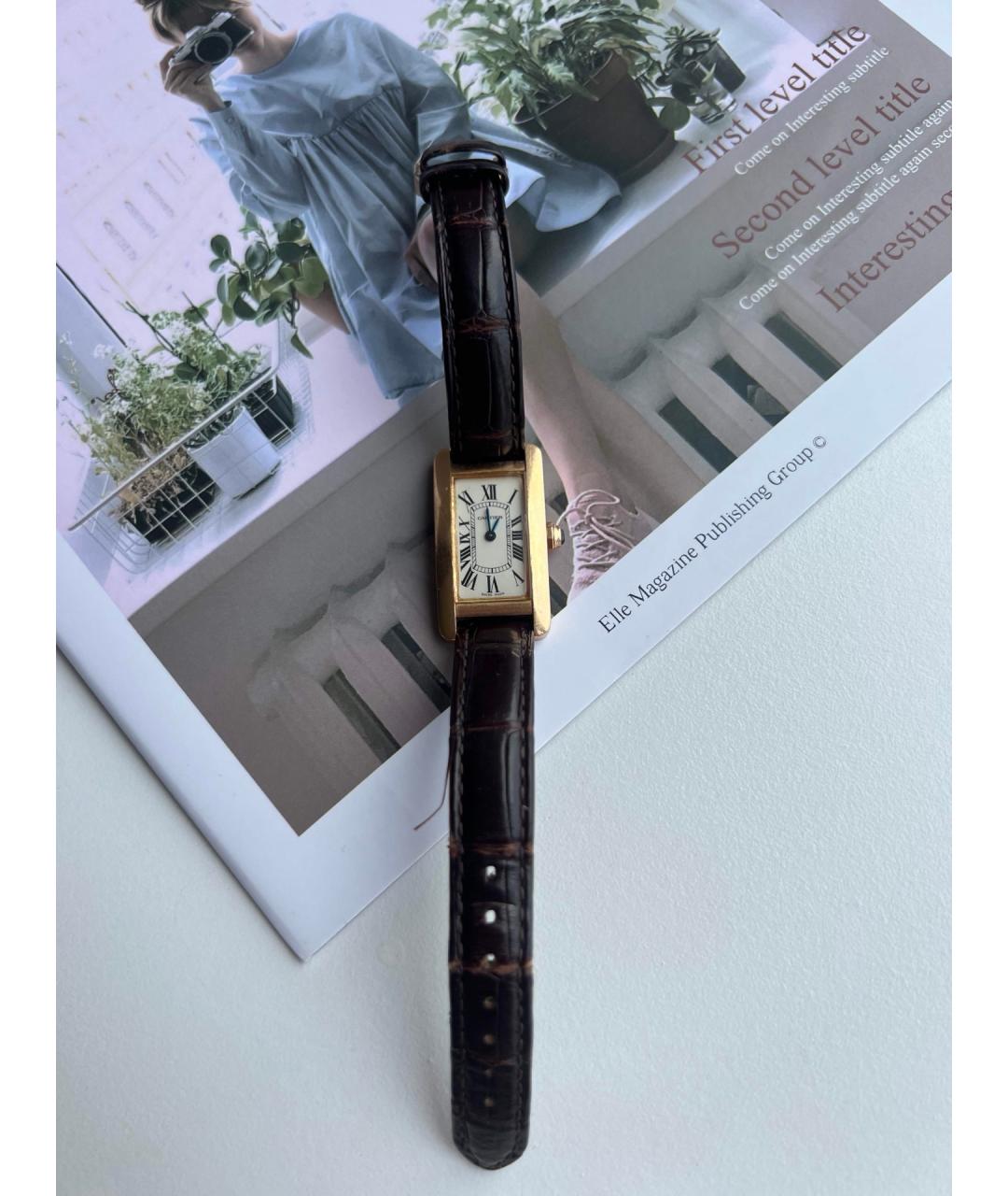 CARTIER Белые металлические часы, фото 7