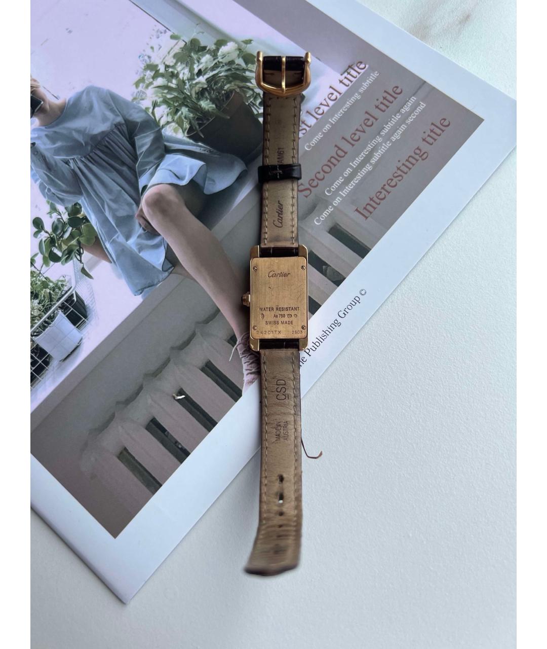 CARTIER Белые металлические часы, фото 2