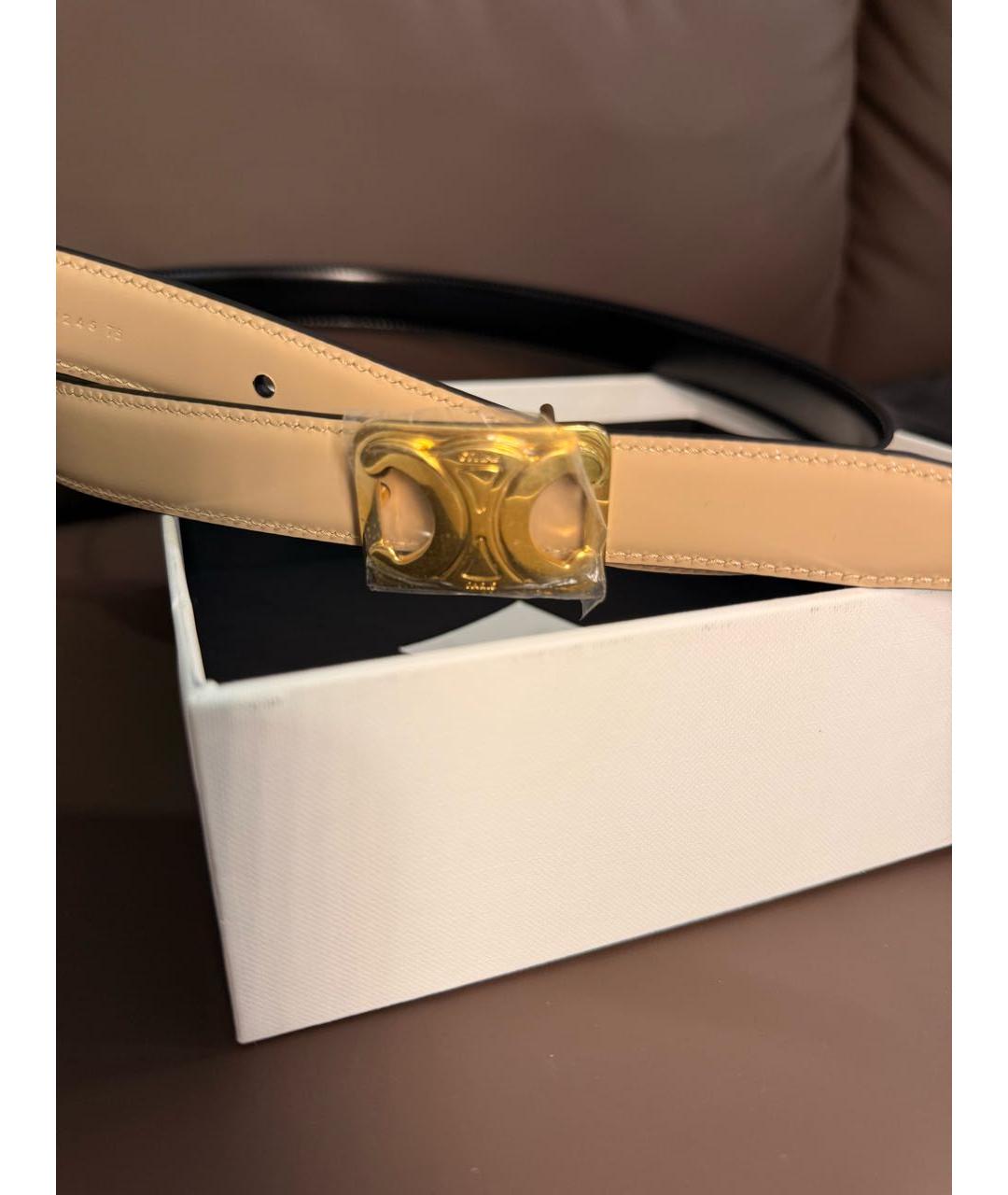 CELINE Черный кожаный ремень, фото 4