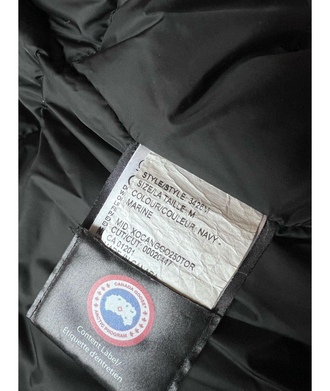 CANADA GOOSE Темно-синяя полиэстеровая парка, фото 5