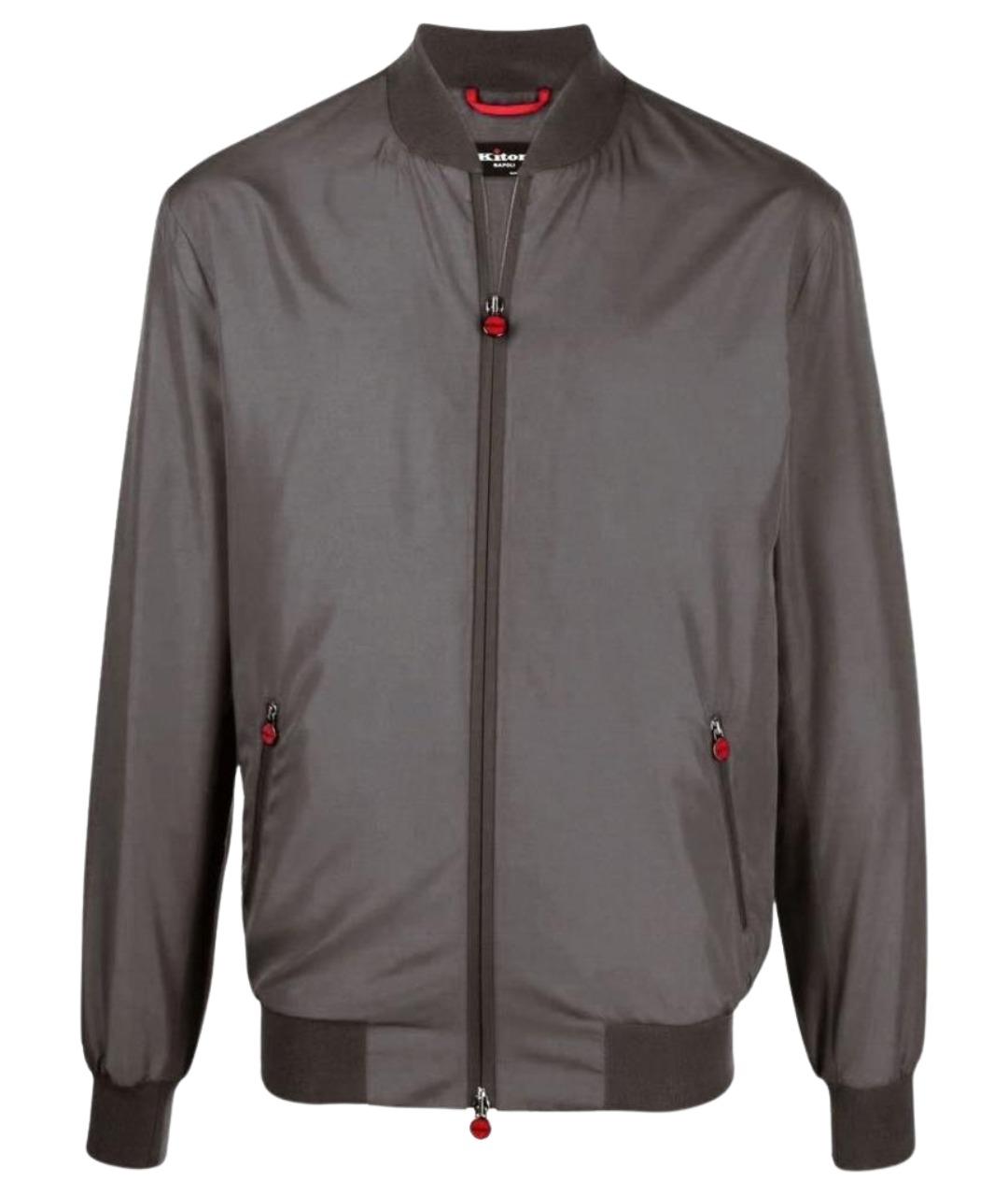 KITON Серая полиэстеровая куртка, фото 1