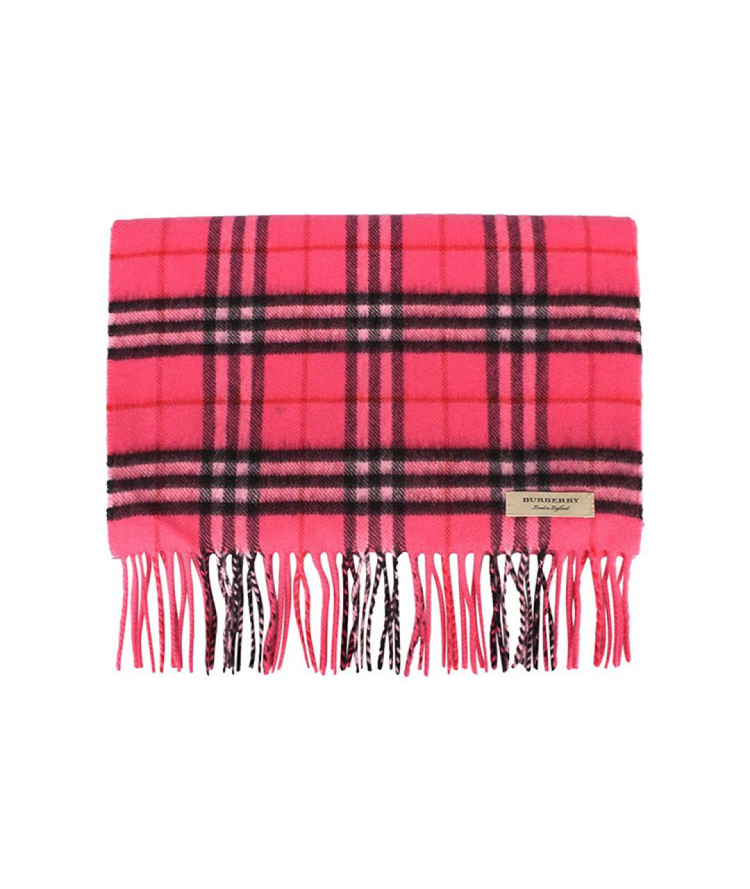 BURBERRY Розовый кашемировый шарф, фото 2