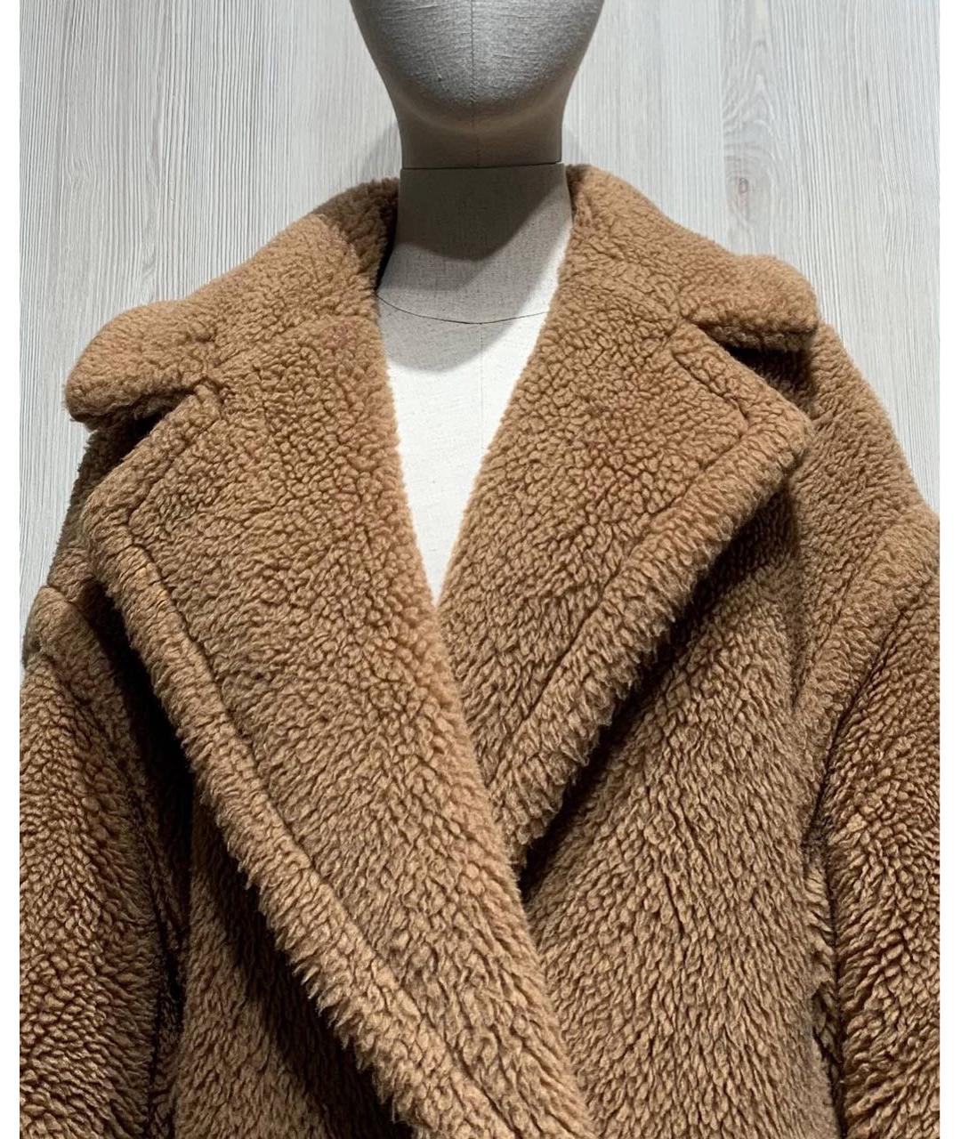 MAX MARA Бежевая шерстяная шуба, фото 3