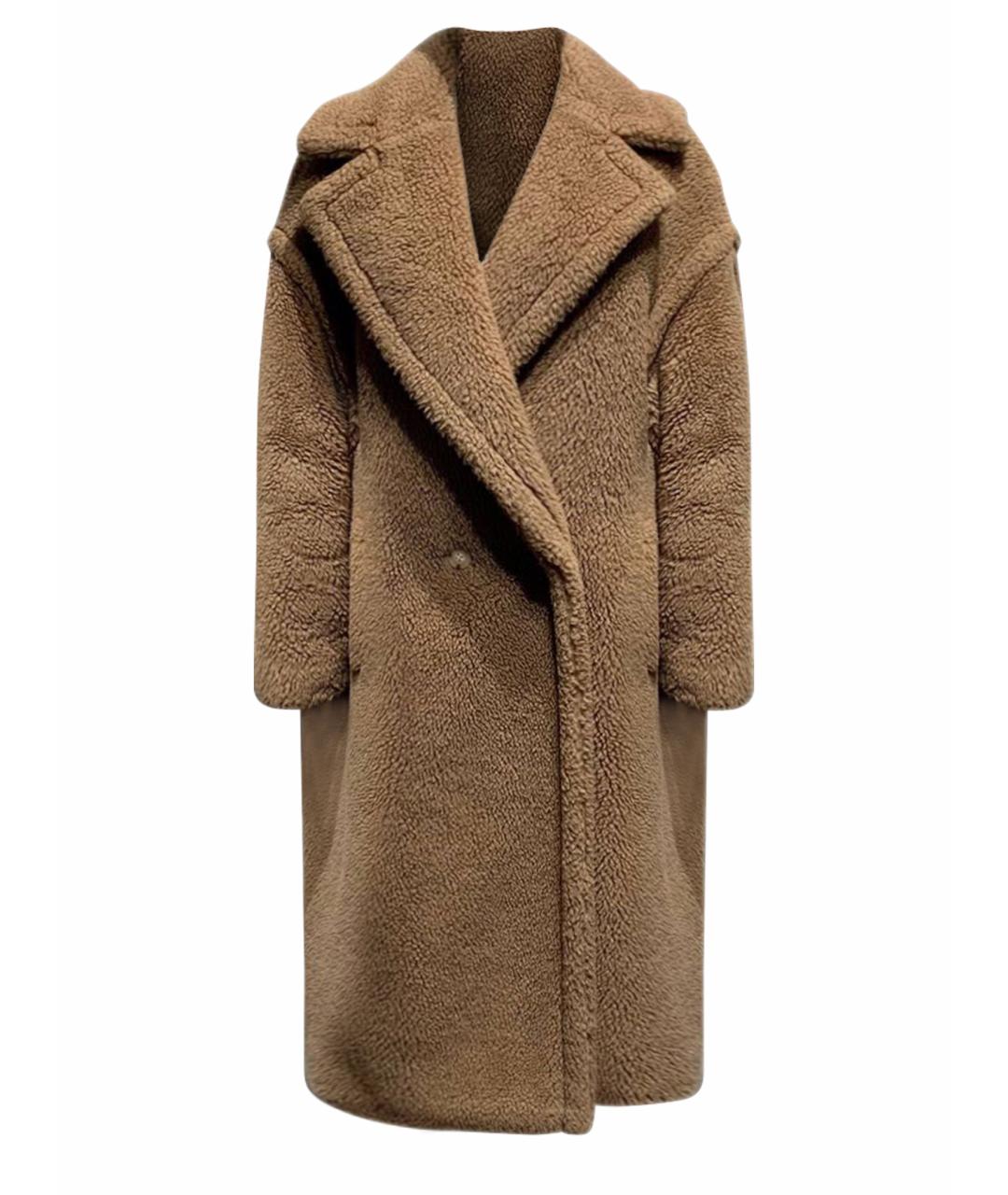 MAX MARA Бежевая шерстяная шуба, фото 1
