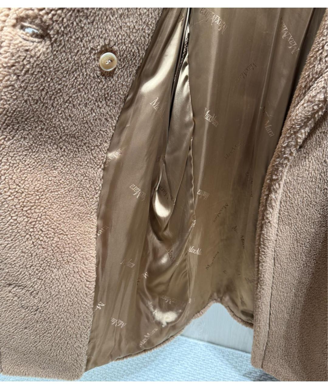 MAX MARA Бежевая шерстяная шуба, фото 6