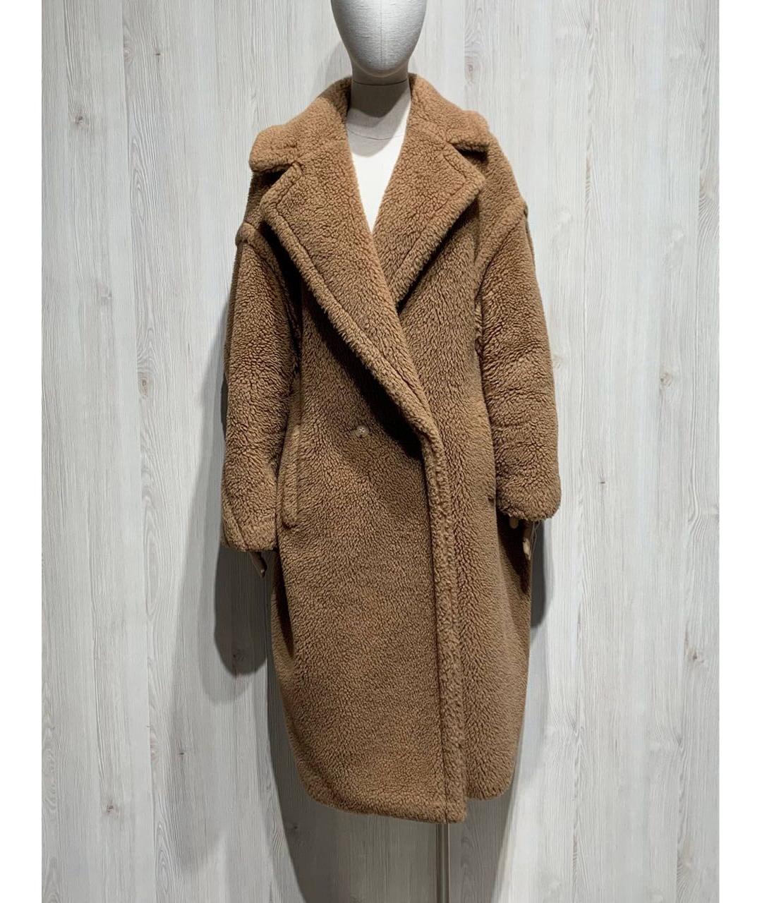 MAX MARA Бежевая шерстяная шуба, фото 9