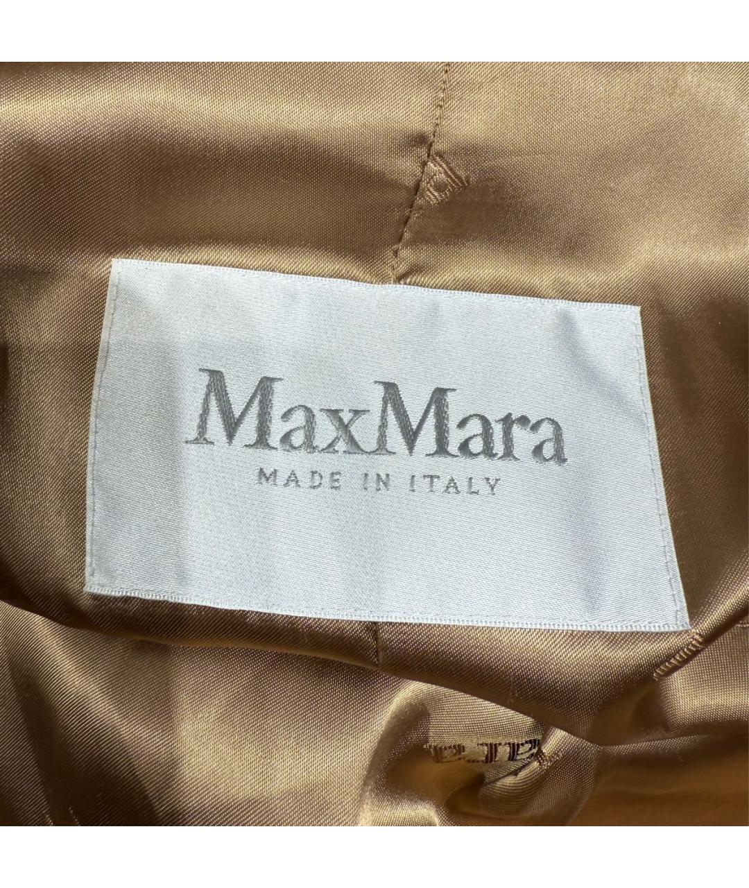 MAX MARA Бежевая шерстяная шуба, фото 7