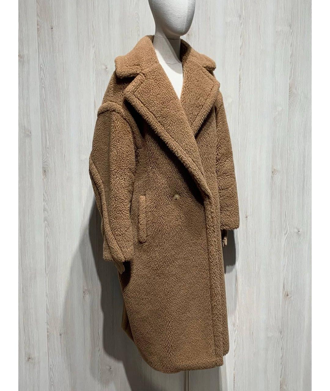 MAX MARA Бежевая шерстяная шуба, фото 2