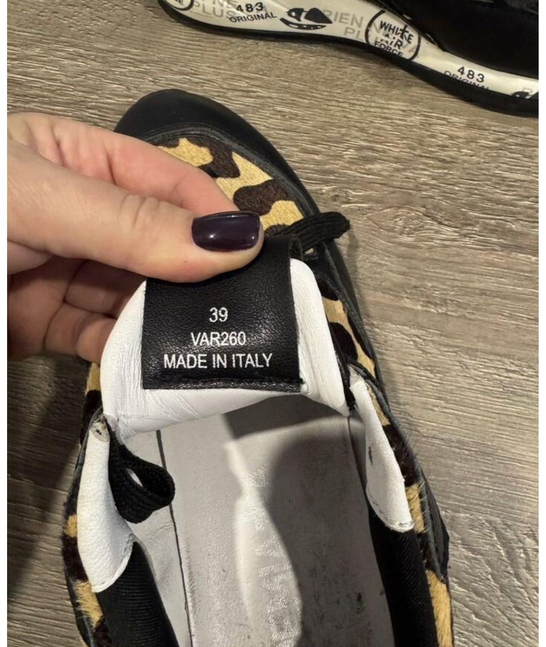 PREMIATA Коричневые кожаные кроссовки, фото 3