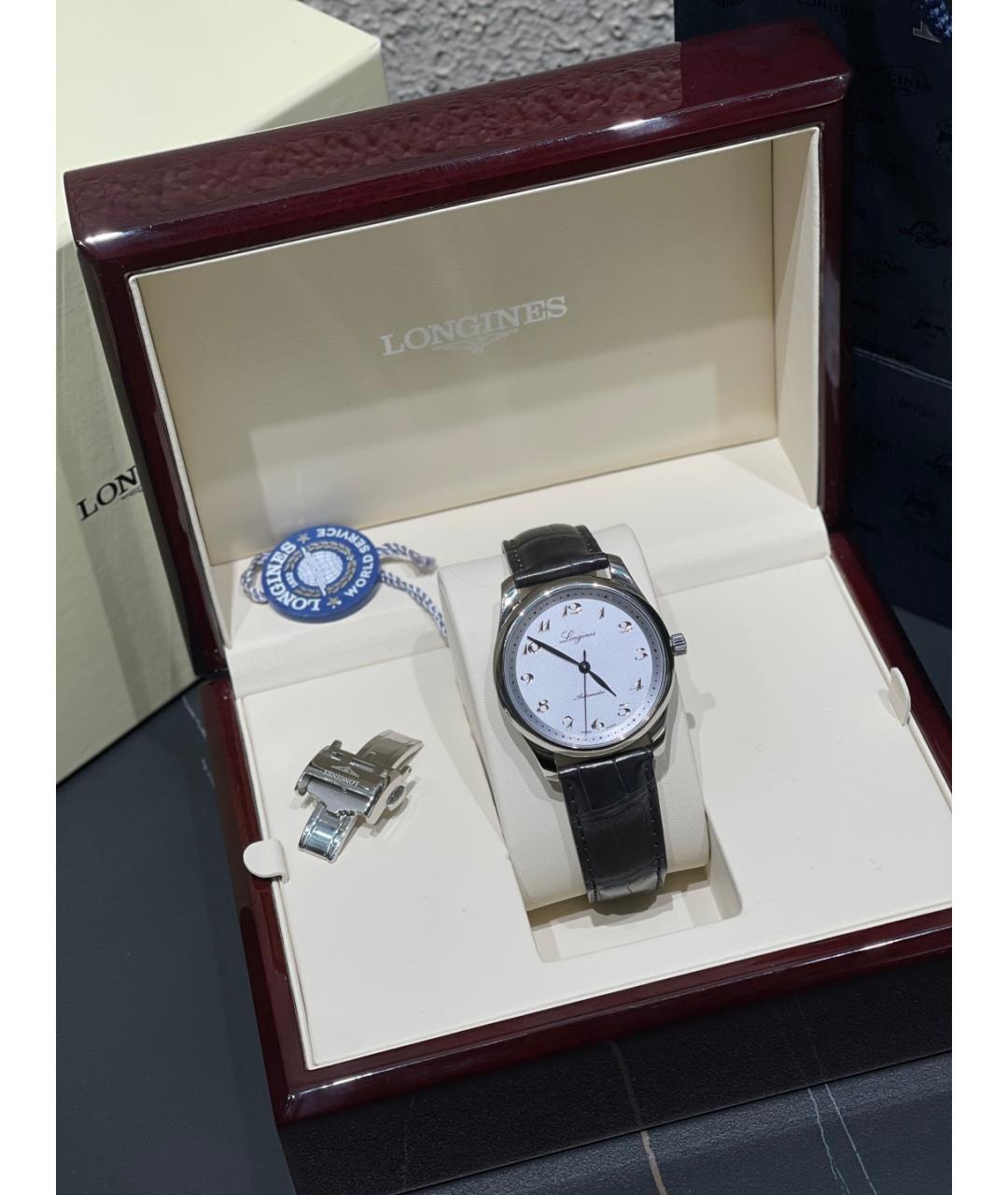 LONGINES Белые стальные часы, фото 3