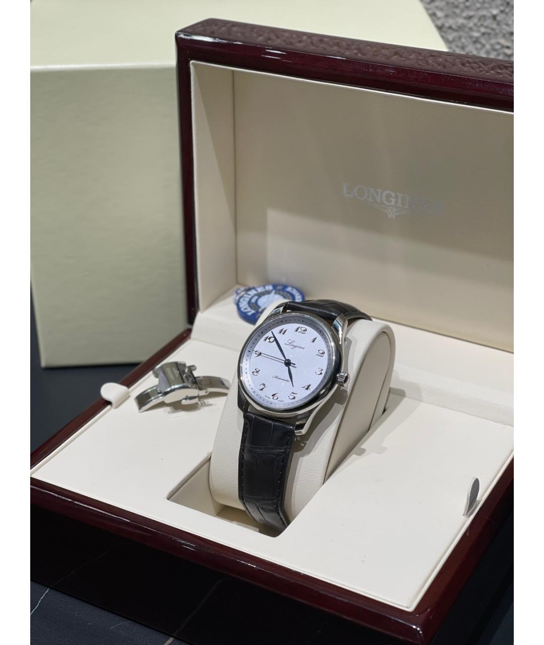 LONGINES Белые стальные часы, фото 5