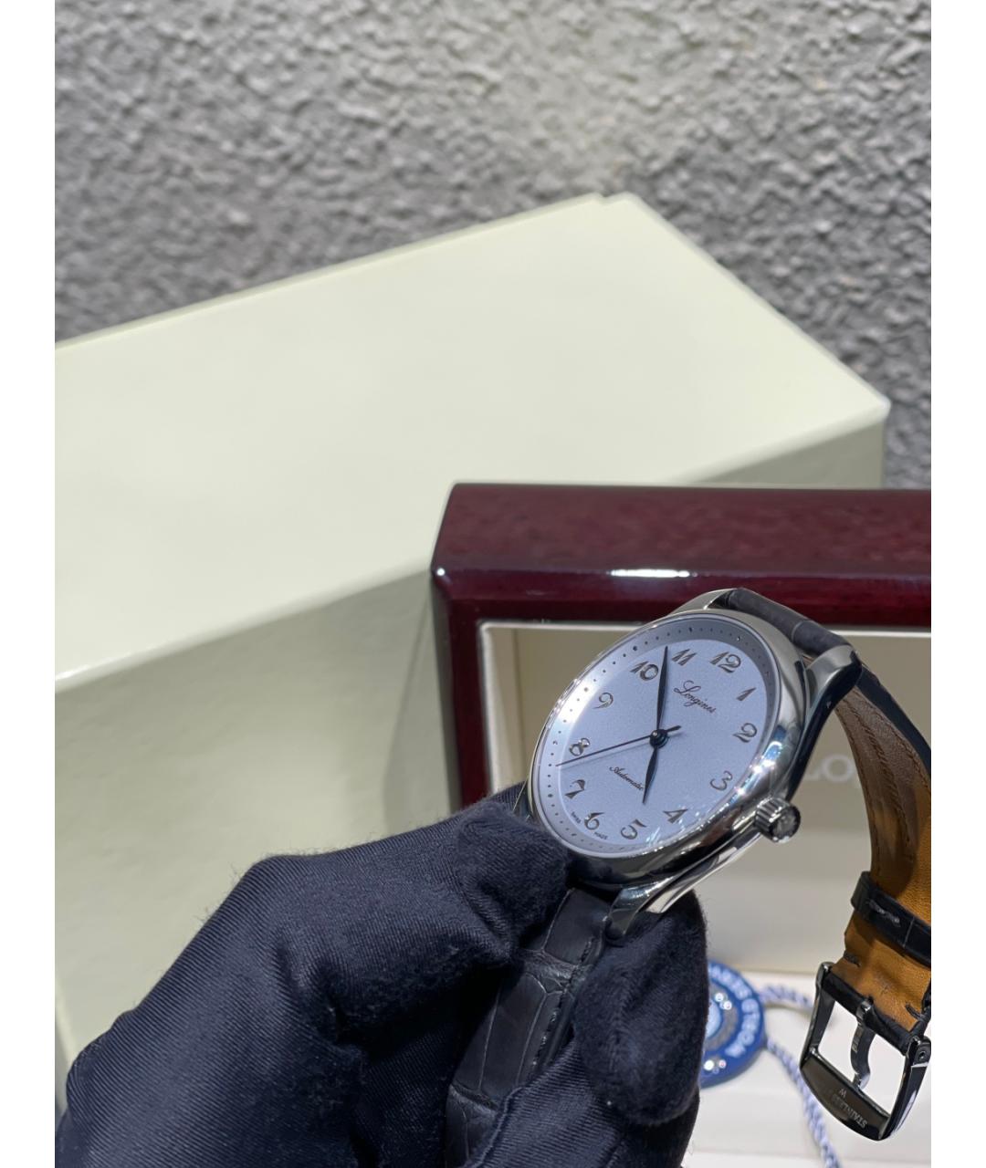 LONGINES Белые стальные часы, фото 8