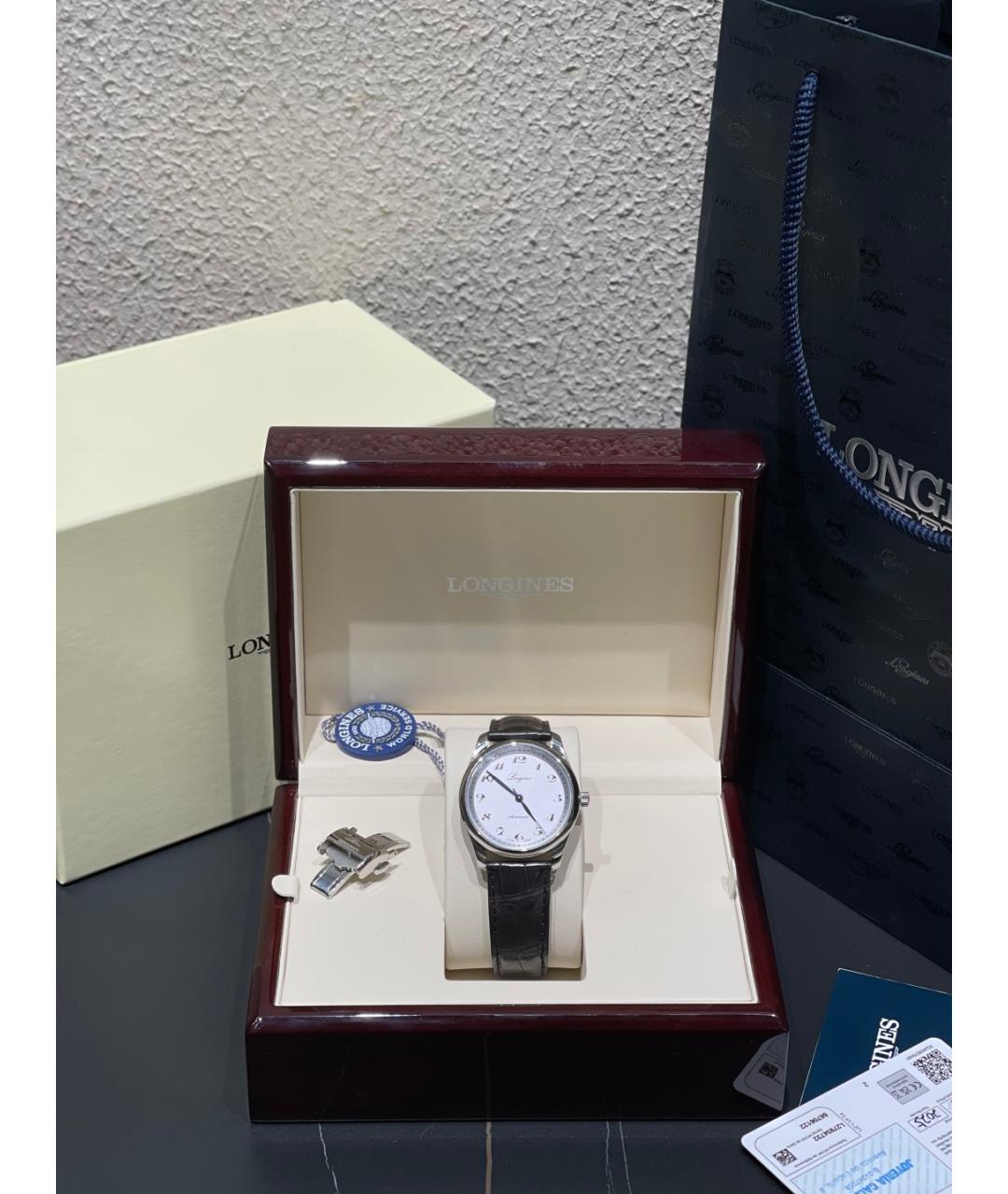 LONGINES Белые стальные часы, фото 10