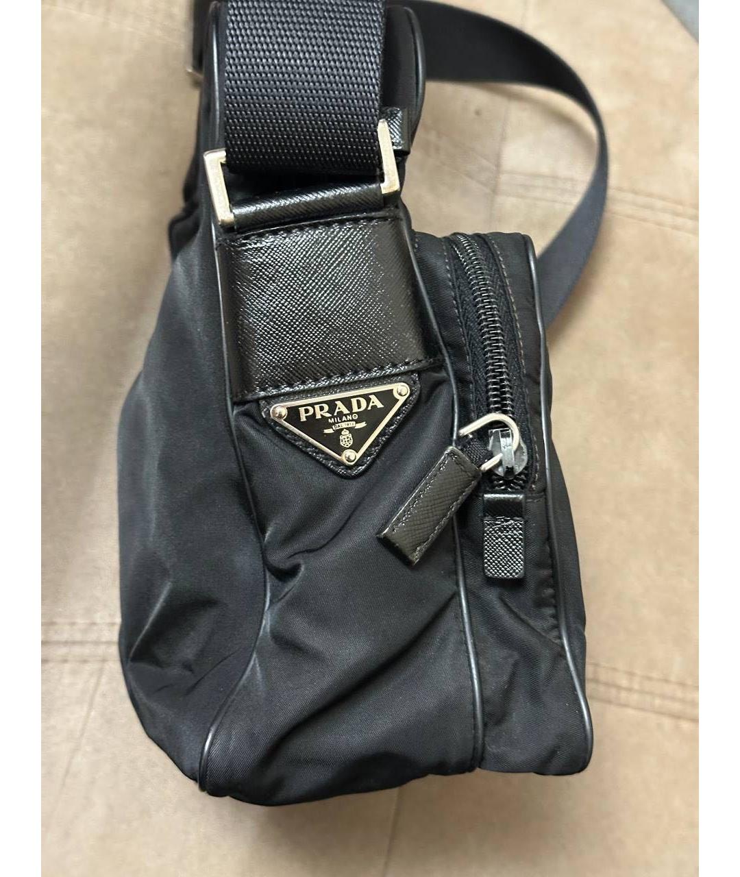 PRADA Черная тканевая сумка через плечо, фото 3