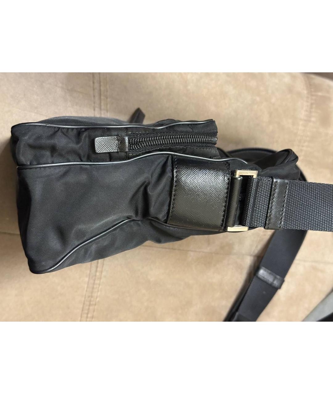 PRADA Черная тканевая сумка через плечо, фото 4