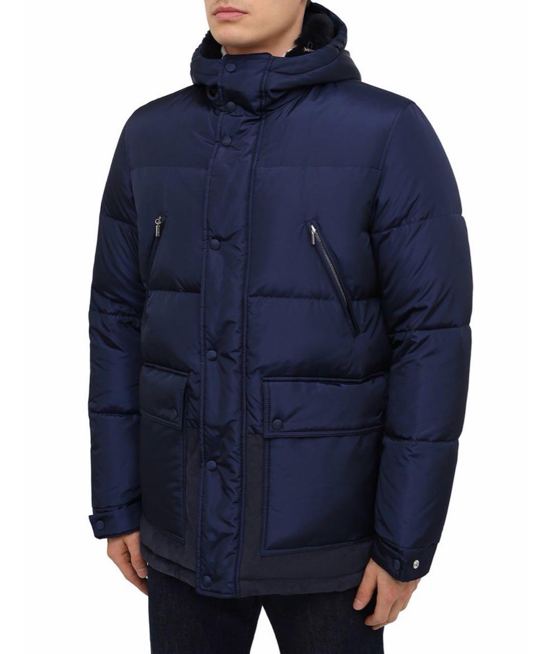 ZILLI Темно-синий полиамидовый пуховик, фото 2