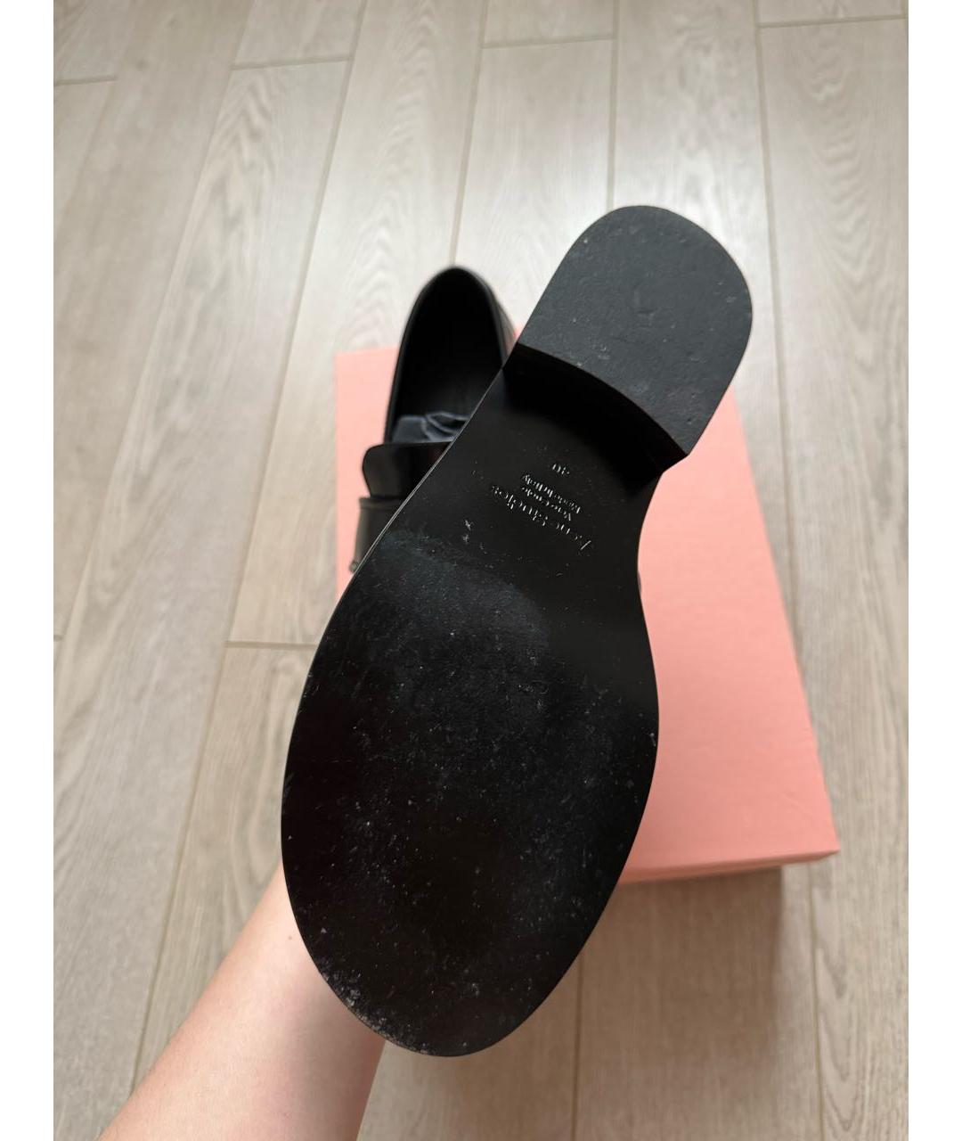 ACNE STUDIOS Черные кожаные лоферы, фото 4