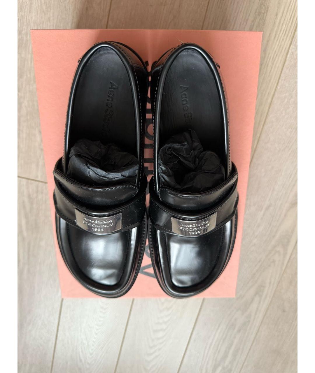 ACNE STUDIOS Черные кожаные лоферы, фото 3