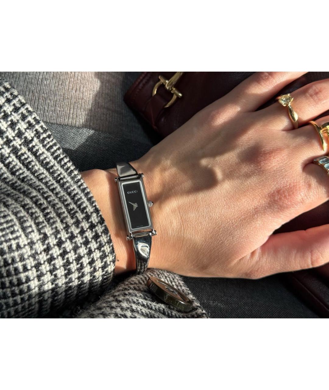 GUCCI Серебряные стальные часы, фото 6