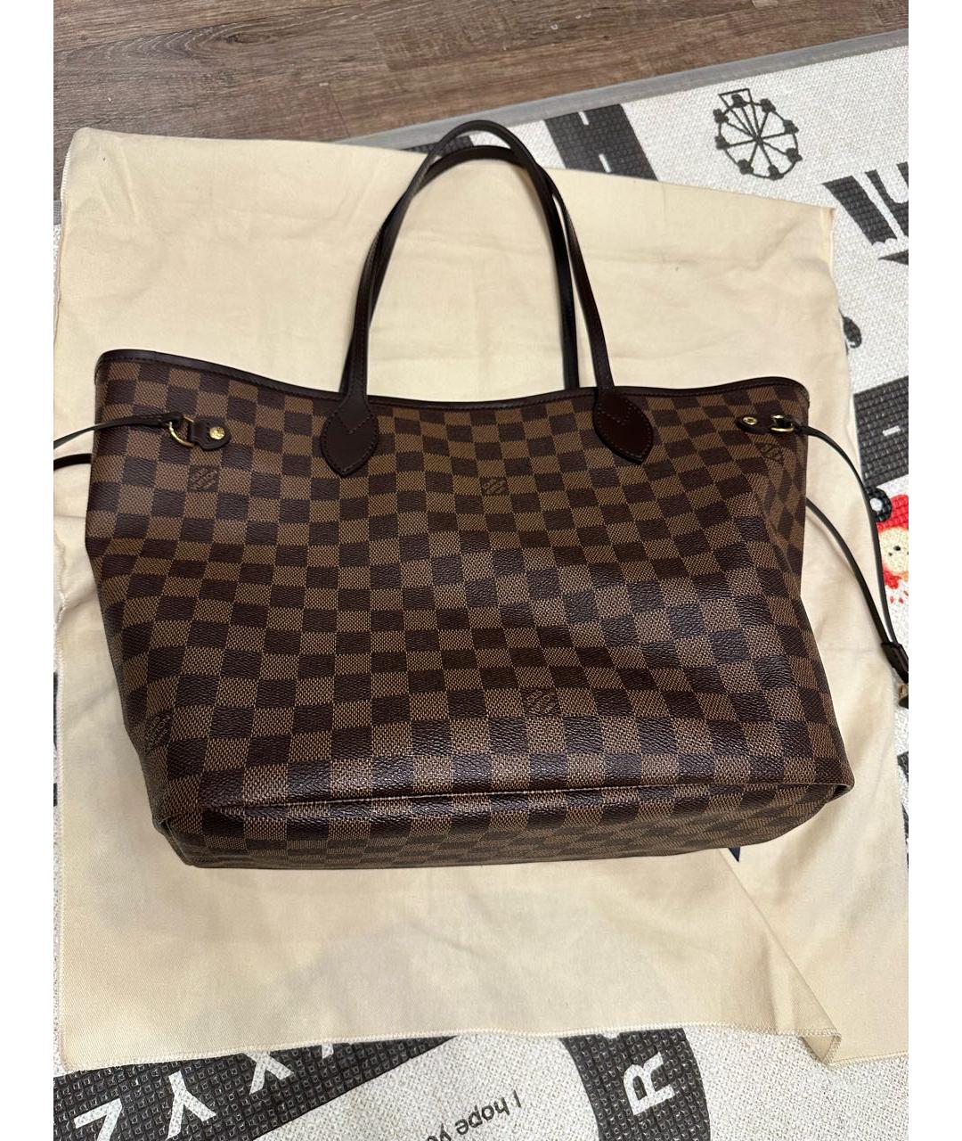 LOUIS VUITTON Коричневая сумка тоут, фото 3