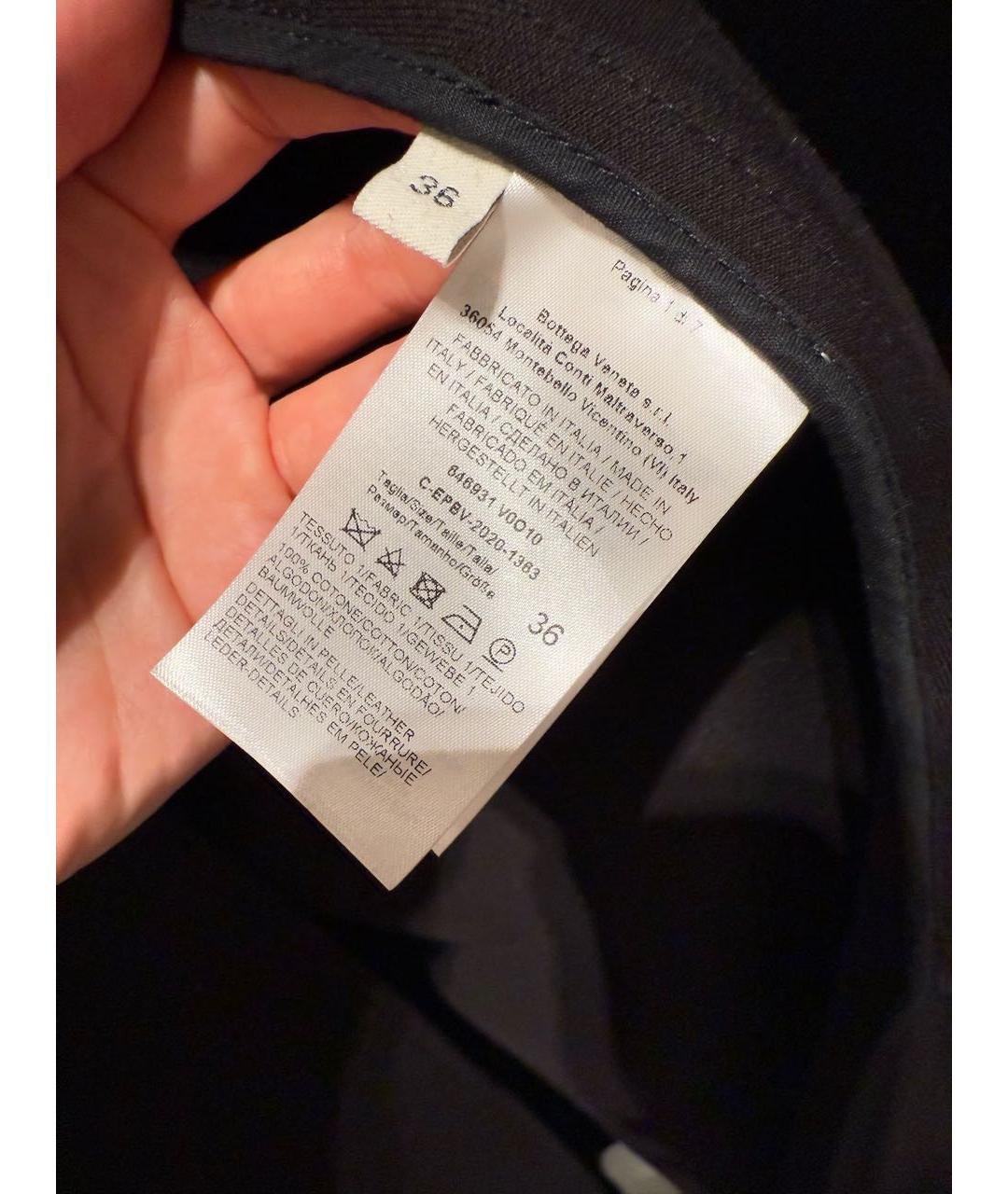 BOTTEGA VENETA Черный хлопковый тренч/плащ, фото 5