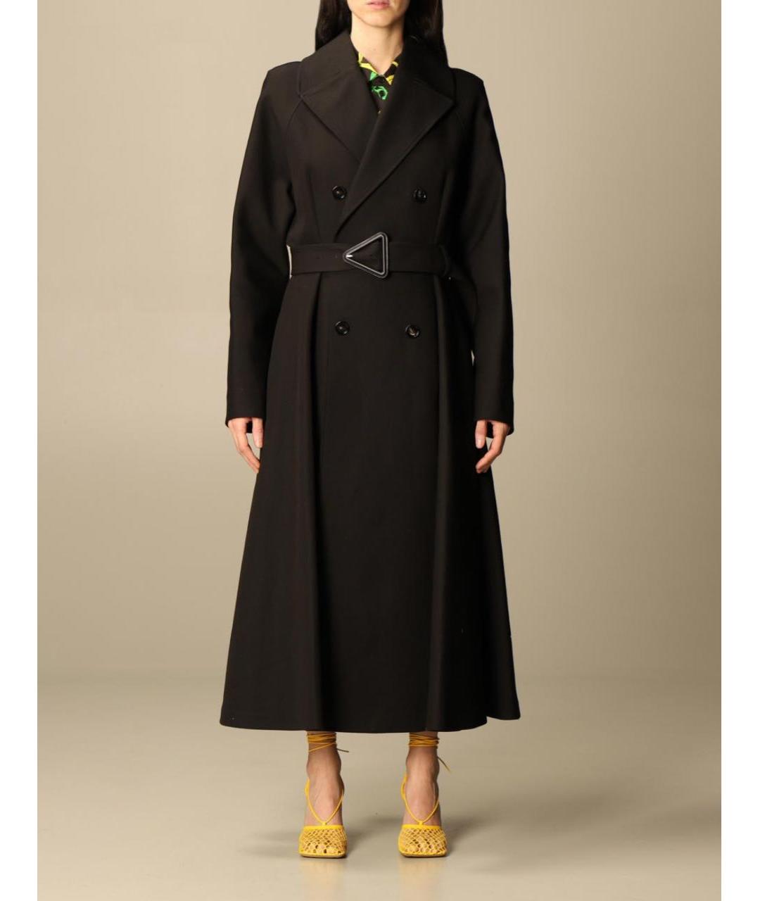 BOTTEGA VENETA Черный хлопковый тренч/плащ, фото 6