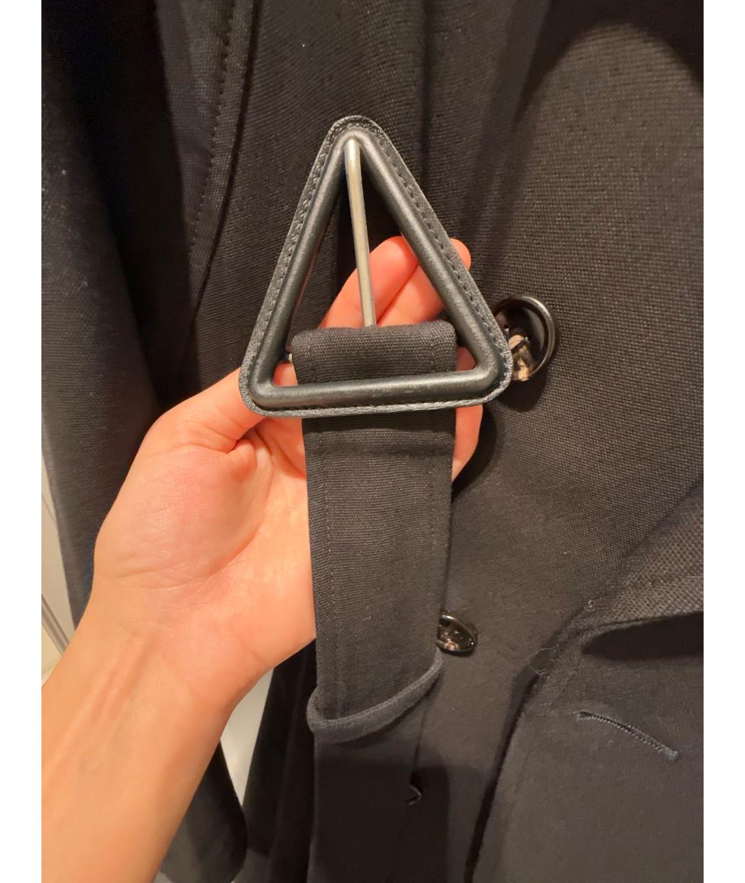 BOTTEGA VENETA Черный хлопковый тренч/плащ, фото 7