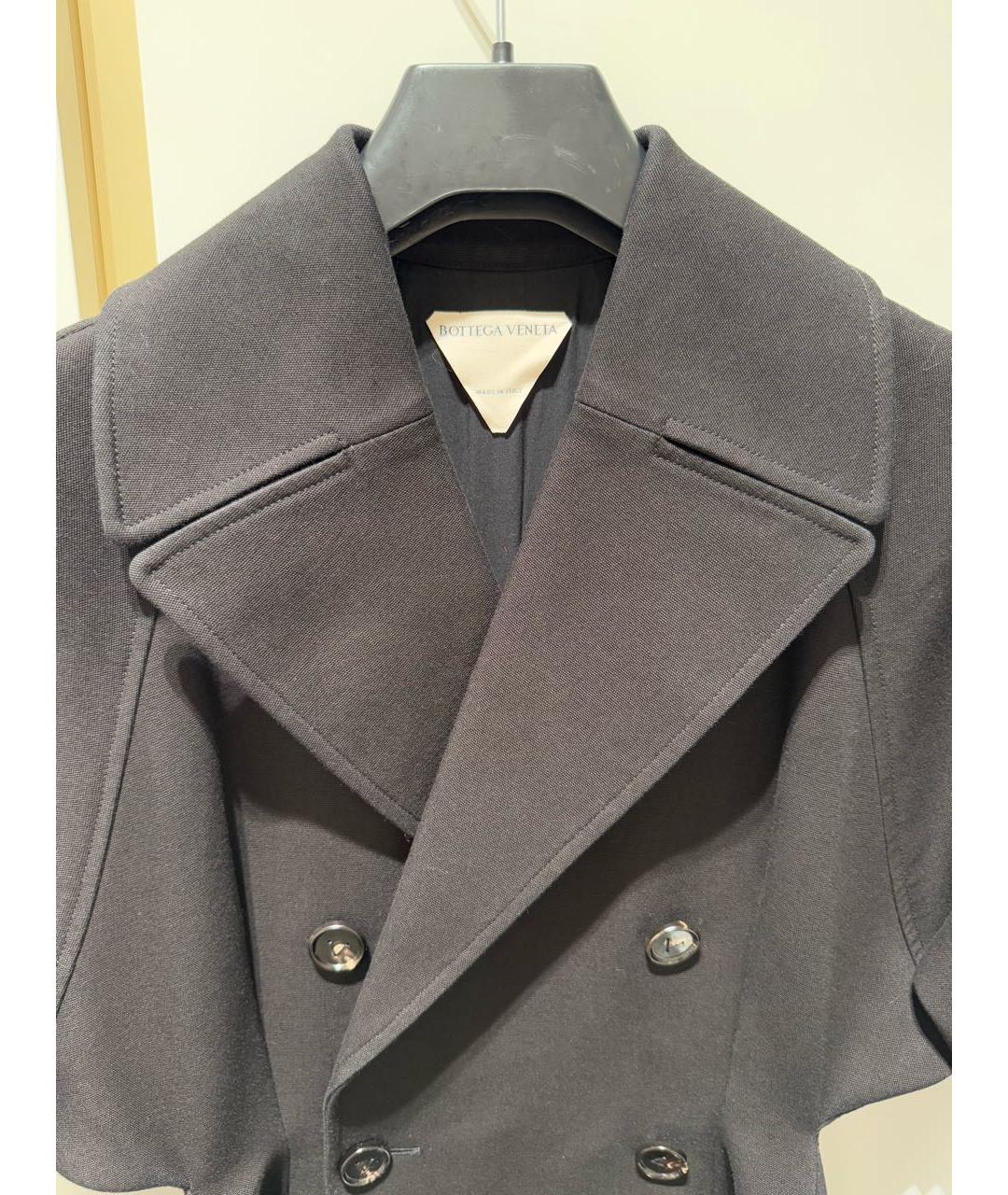 BOTTEGA VENETA Черный хлопковый тренч/плащ, фото 4