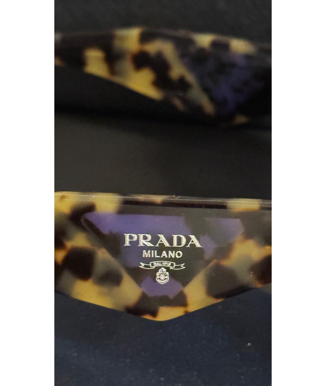 PRADA Черные пластиковые солнцезащитные очки, фото 5