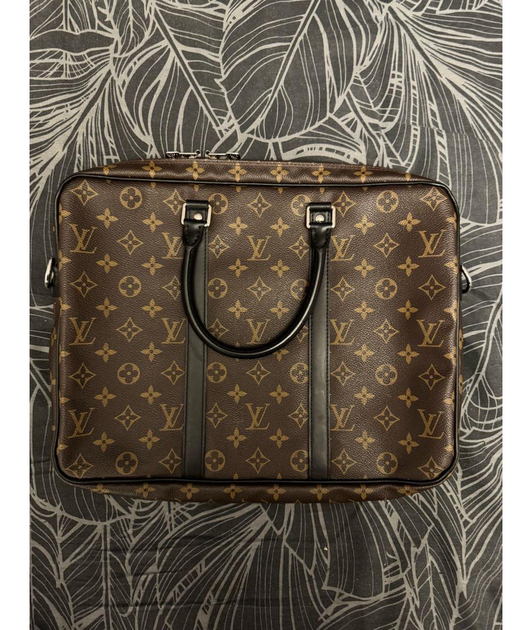 LOUIS VUITTON Коричневый портфель, фото 9