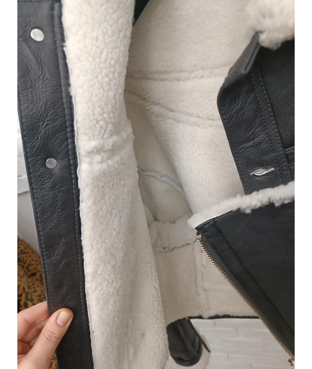 MANOKHI Черная кожаная дубленка, фото 5
