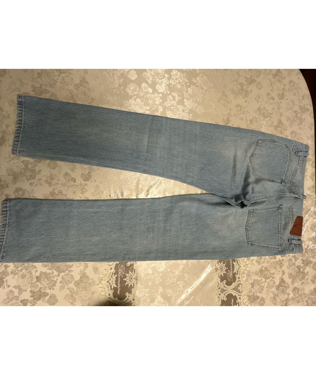 VALENTINO Синие хлопковые прямые джинсы, фото 2