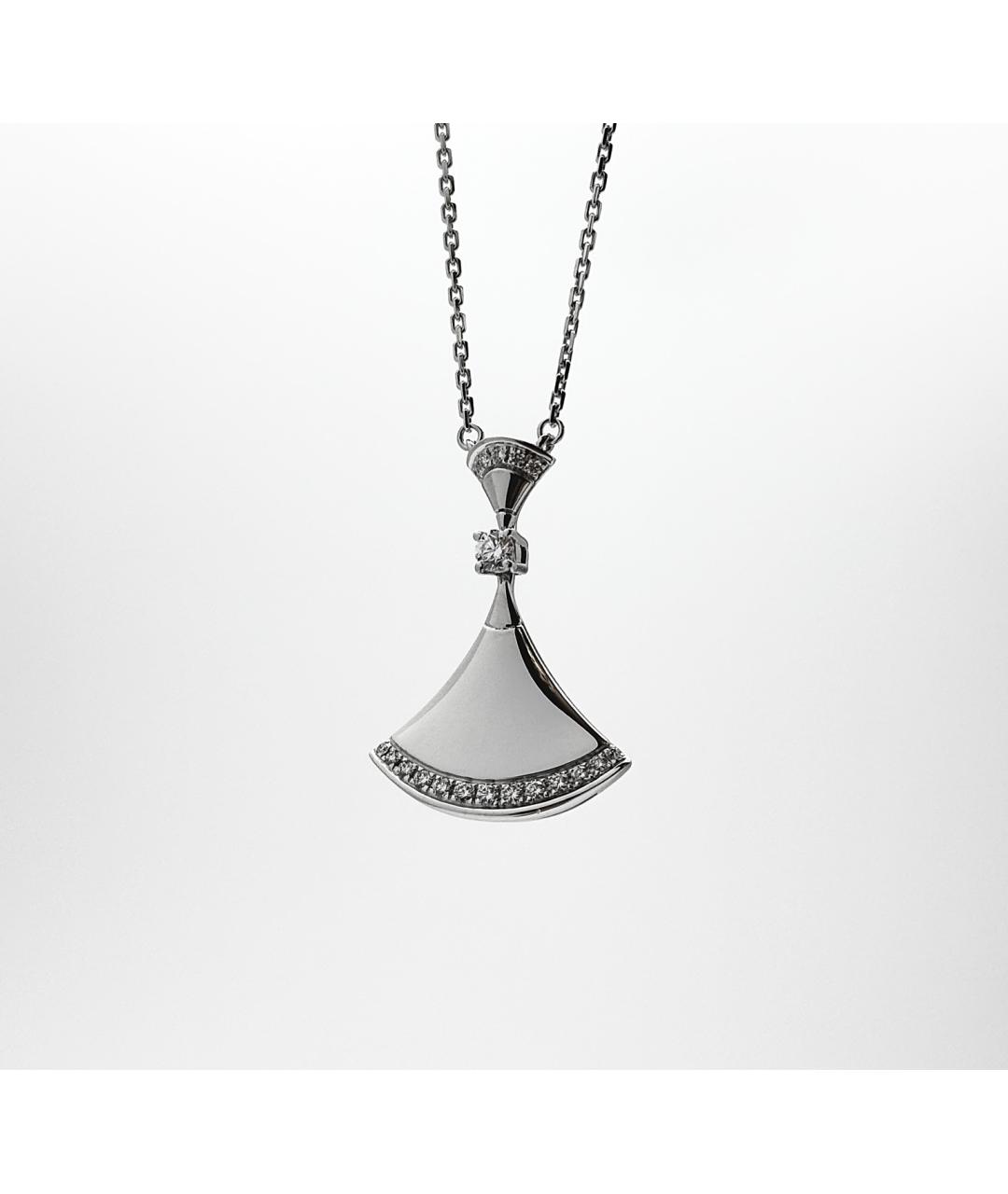 BVLGARI Серебряное колье из белого золота, фото 4