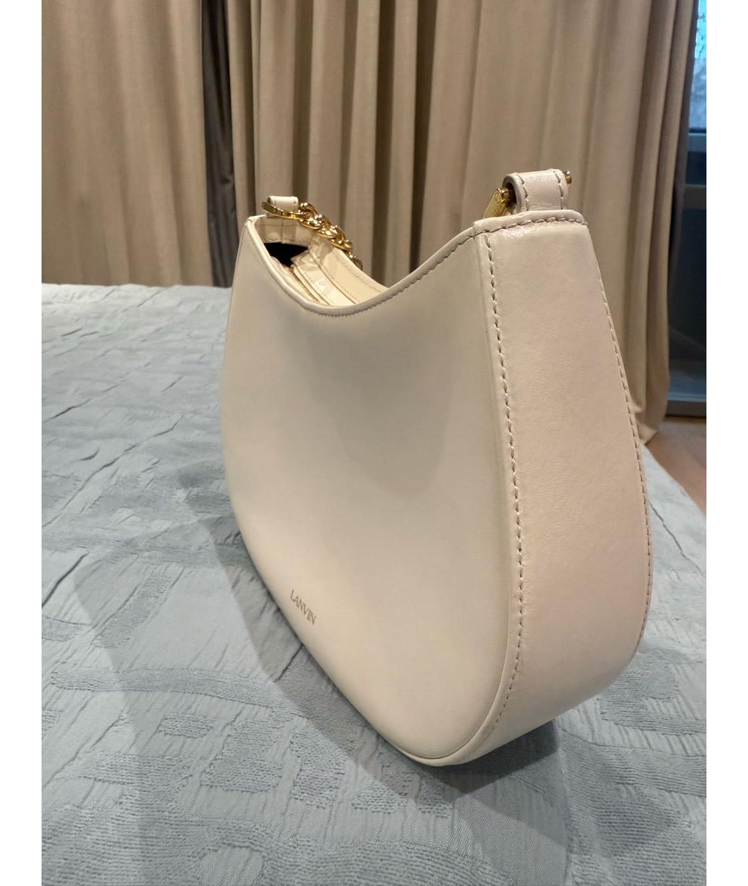 LANVIN Белая кожаная сумка через плечо, фото 2