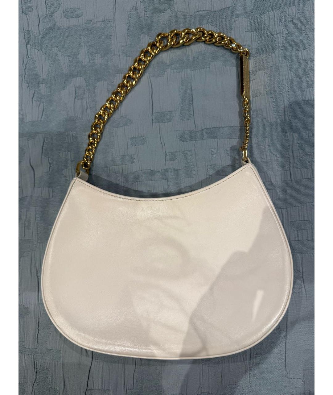 LANVIN Белая кожаная сумка через плечо, фото 3