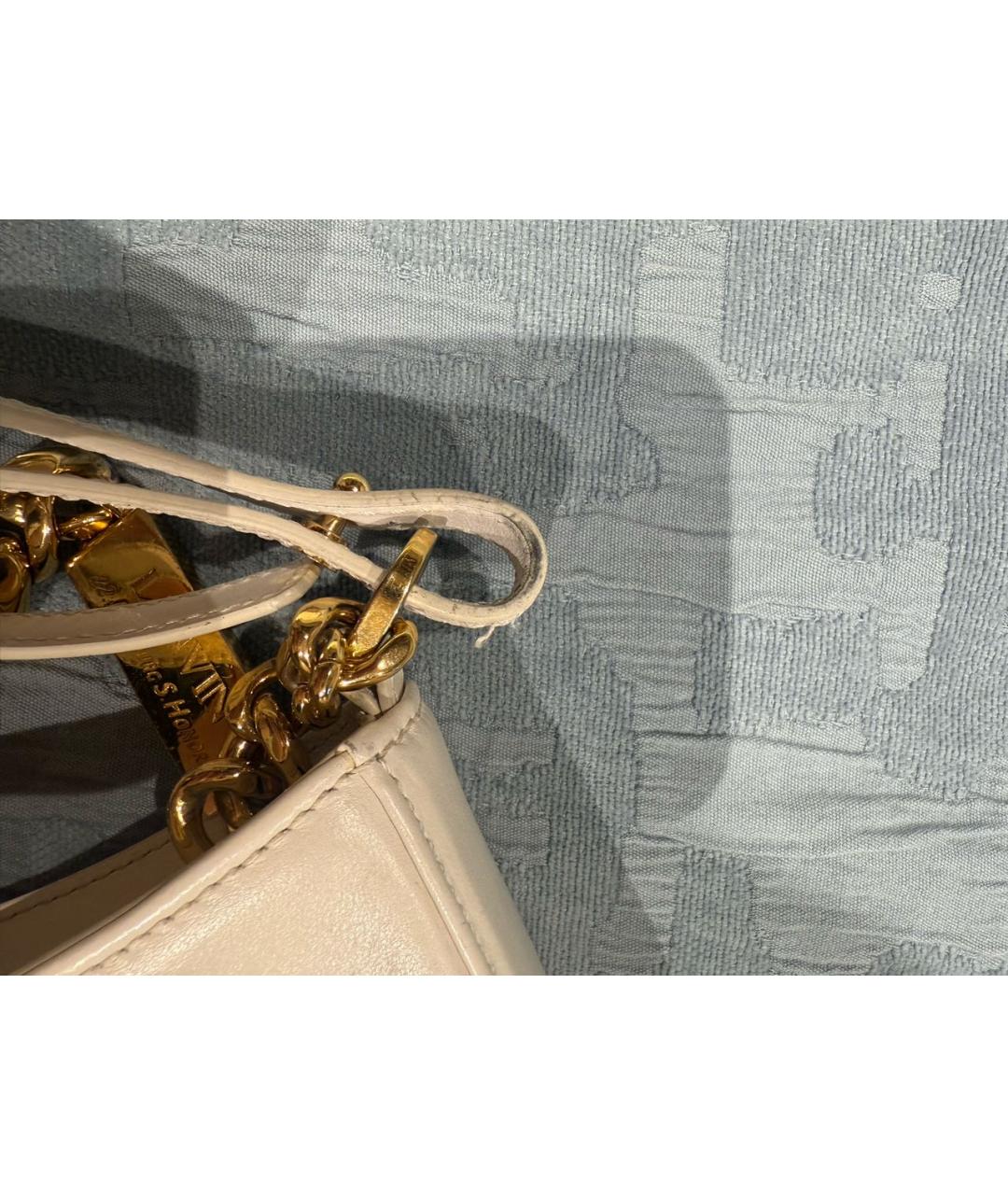 LANVIN Белая кожаная сумка через плечо, фото 5