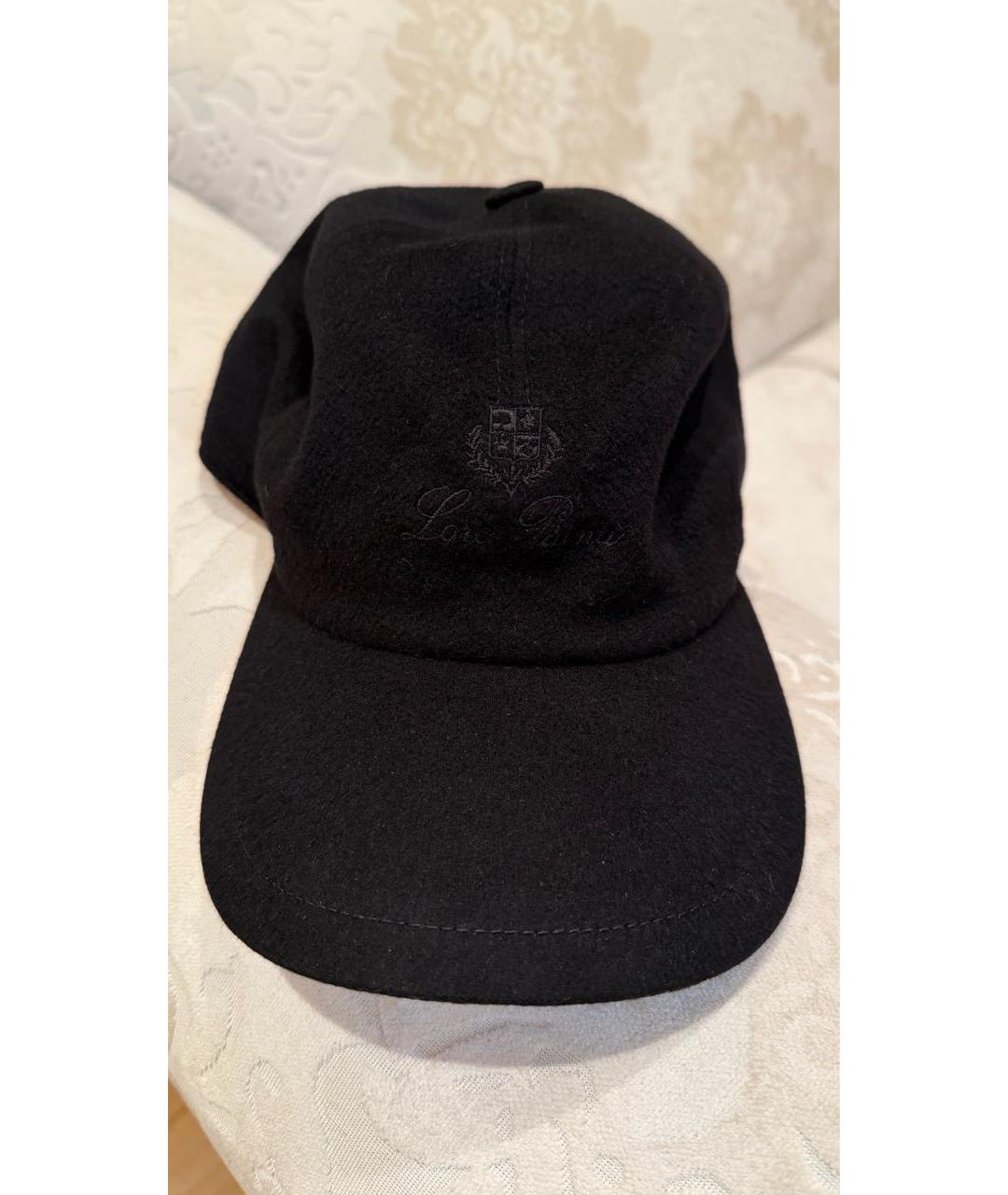 LORO PIANA Черная кашемировая кепка/бейсболка, фото 2